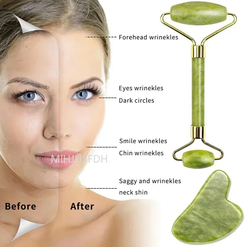 Rouleau Masseur Visage — Soin Naturel & Anti-Fatigue