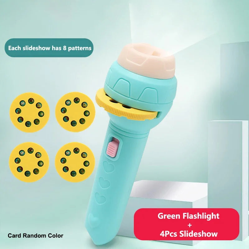Lampe Torche Projecteur d'Histoires — Jouet Éducatif Enfant