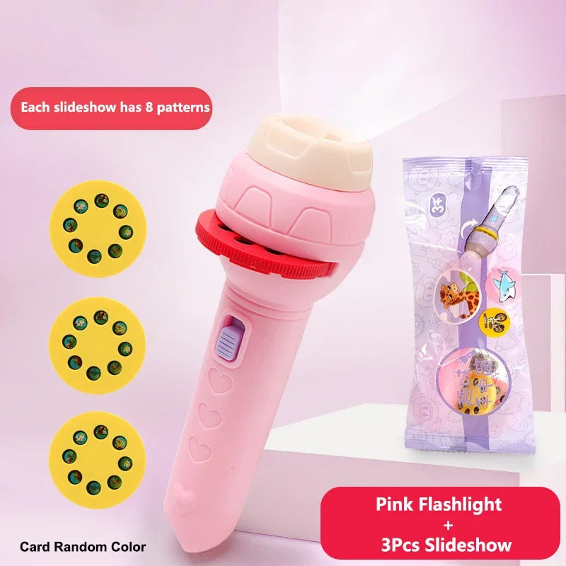 Lampe Torche Projecteur d'Histoires — Jouet Éducatif Enfant