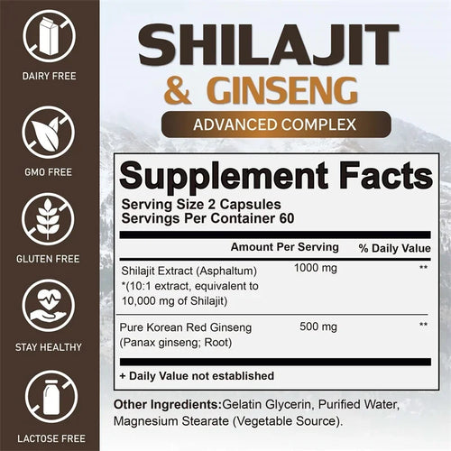 Shilajit 30 capsules – Boost Energie naturelle