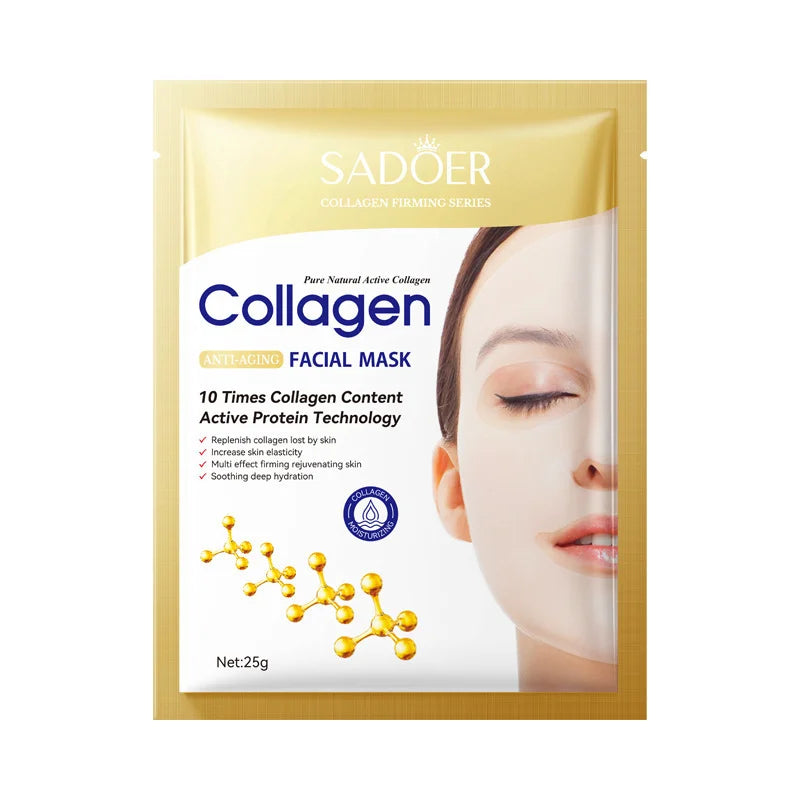 Masque Facial Anti-rides au Collagène – 10 pièces | Cosmétiques Coréens