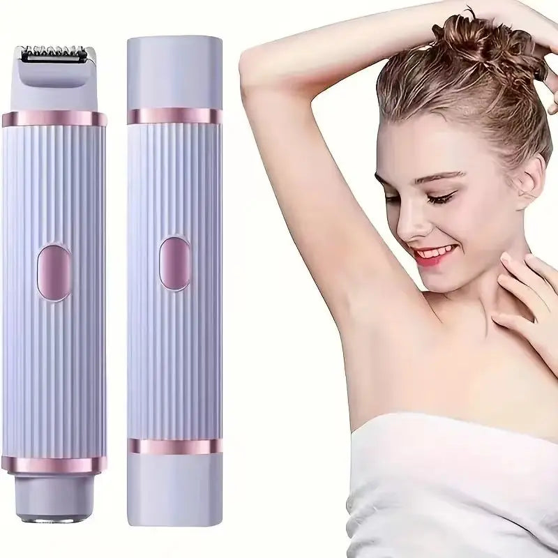 Épilateur Rasoir Électrique Femme 2-en-1 – Visage, Sourcils, Jambes & Aisselles