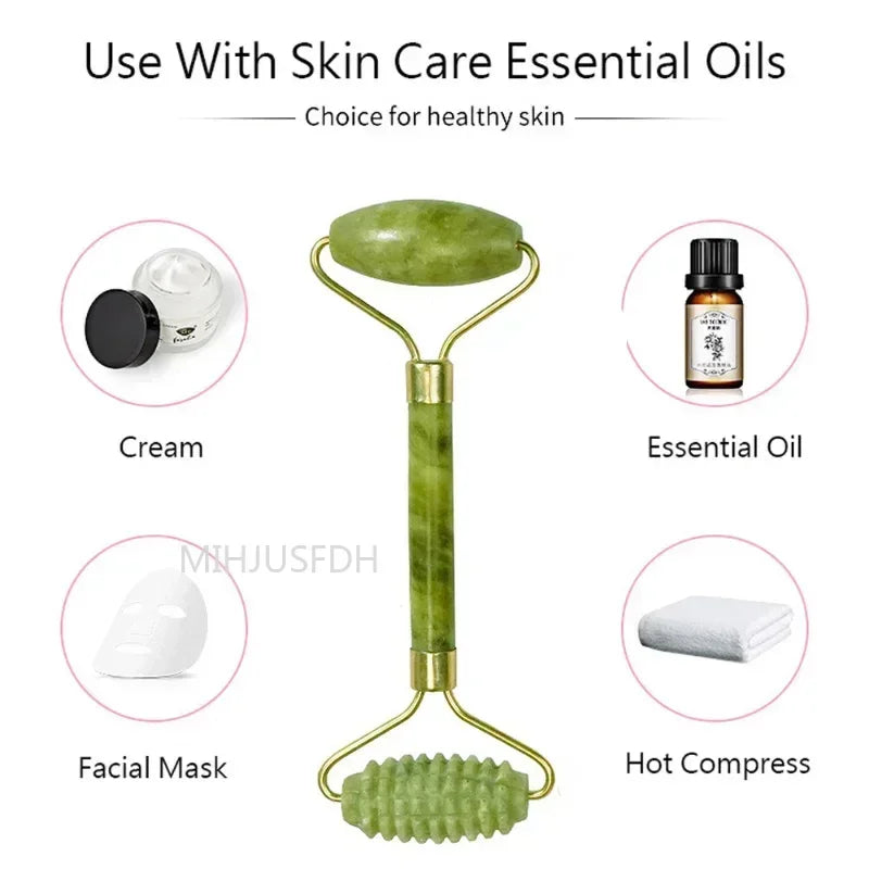 Rouleau Masseur Visage — Soin Naturel & Anti-Fatigue