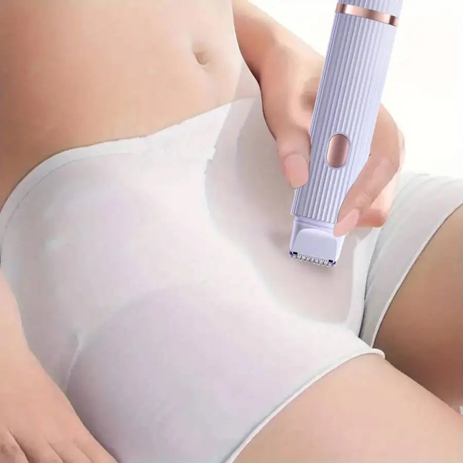 Épilateur Rasoir Électrique Femme 2-en-1 – Visage, Sourcils, Jambes & Aisselles