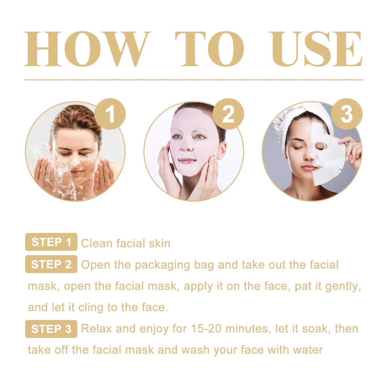 Masque Facial Anti-rides au Collagène – 10 pièces | Cosmétiques Coréens
