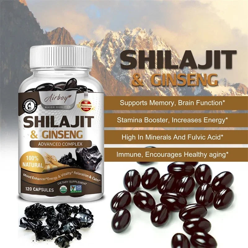 Shilajit 30 capsules – Boost Energie naturelle