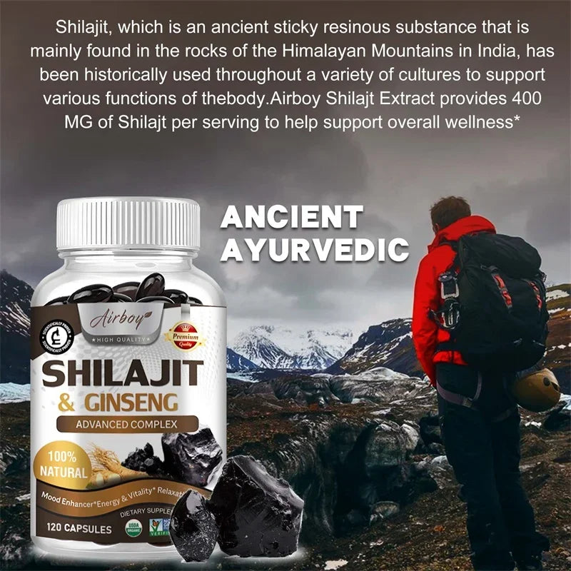 Shilajit 30 capsules – Boost Energie naturelle