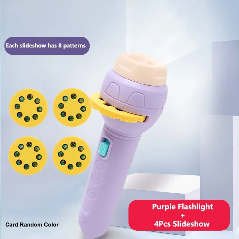 Lampe Torche Projecteur d'Histoires — Jouet Éducatif Enfant