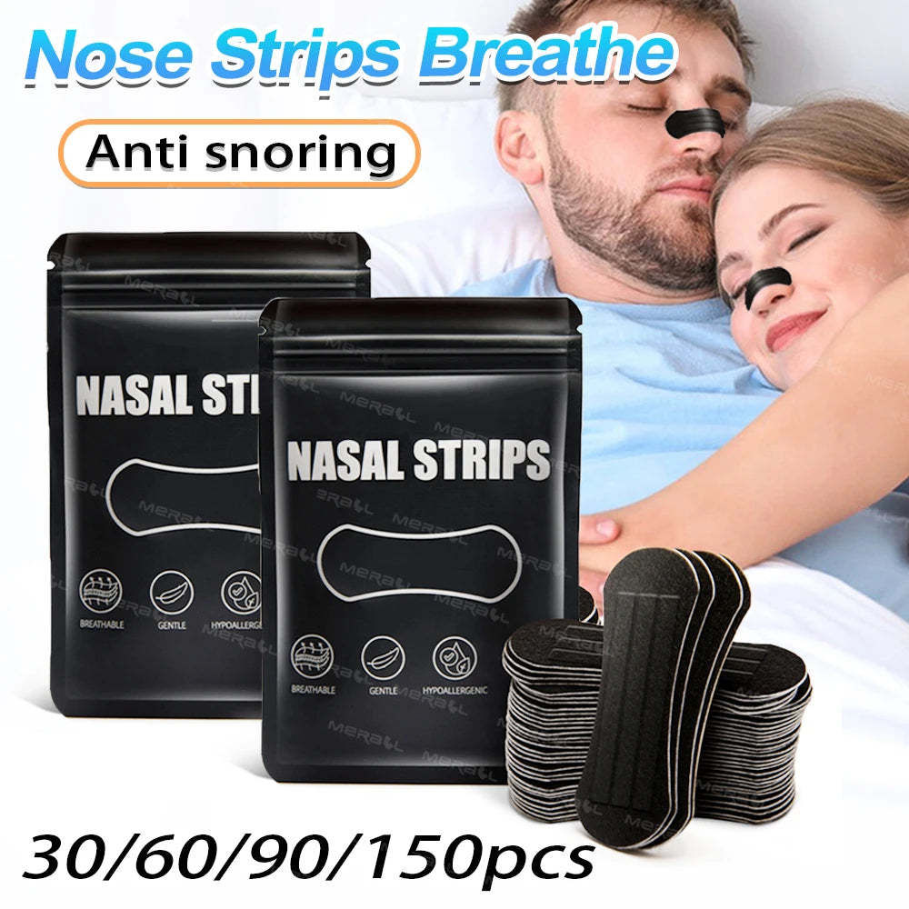 Bandes Nasales Anti-Ronflement Extra-Fortes – Sommeil Paisible | 30 Pcs