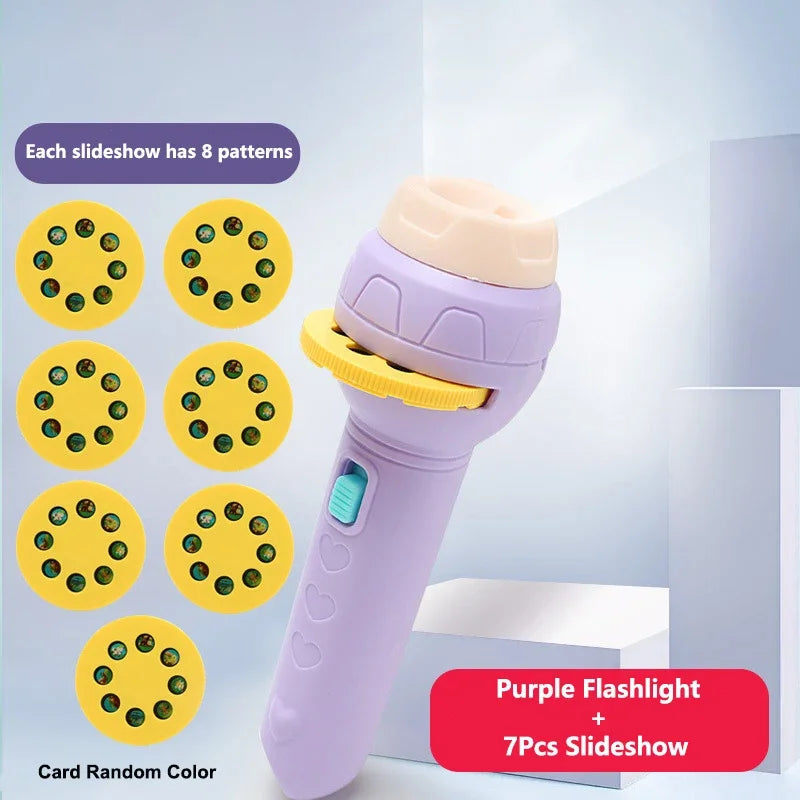 Lampe Torche Projecteur d'Histoires — Jouet Éducatif Enfant