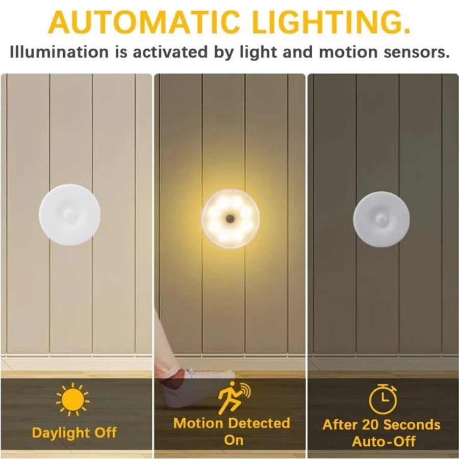 Lampe LED Capteur de Mouvement Rechargeable