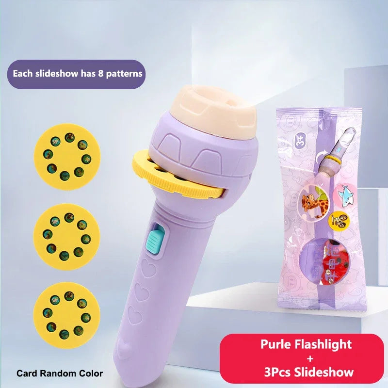 Lampe Torche Projecteur d'Histoires — Jouet Éducatif Enfant